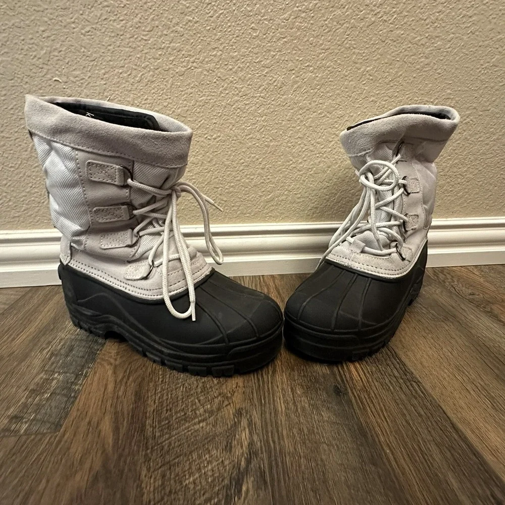 Cold Front Techwear Trekker Winter Boot‎ White/Black Women's 7 Waterproof NEW